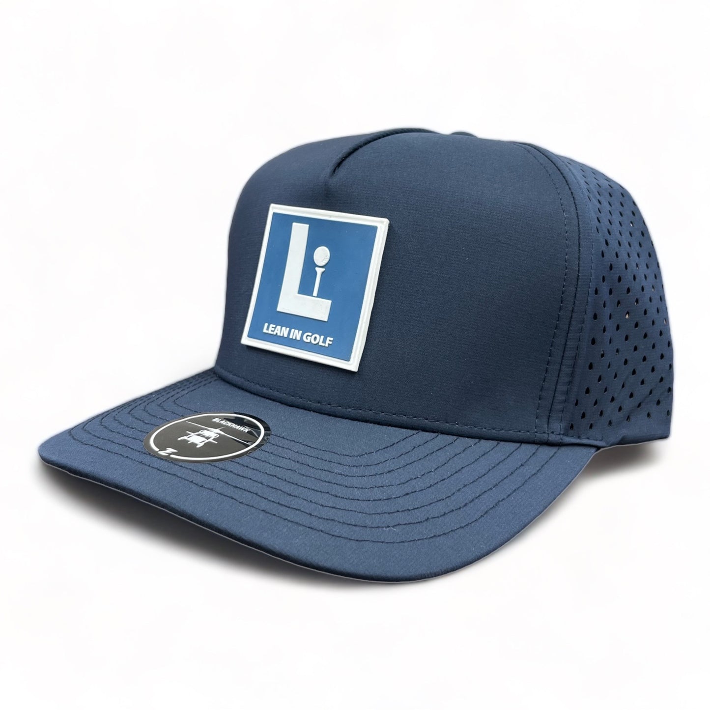 Navy Performance Hat with Square Logo