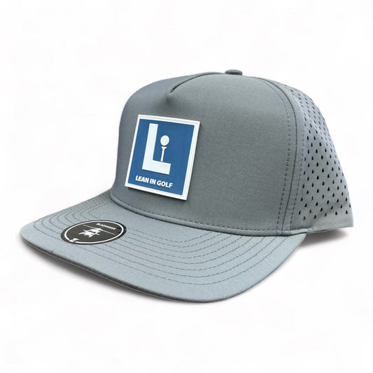 Grey Performance Hat with Square Logo