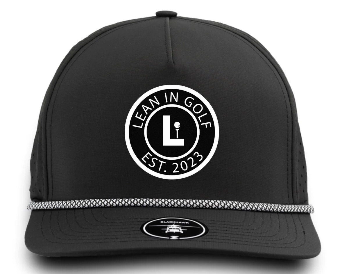 Lean In Black White Logo Hat